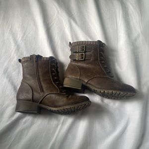 Brown Lace Up Boots